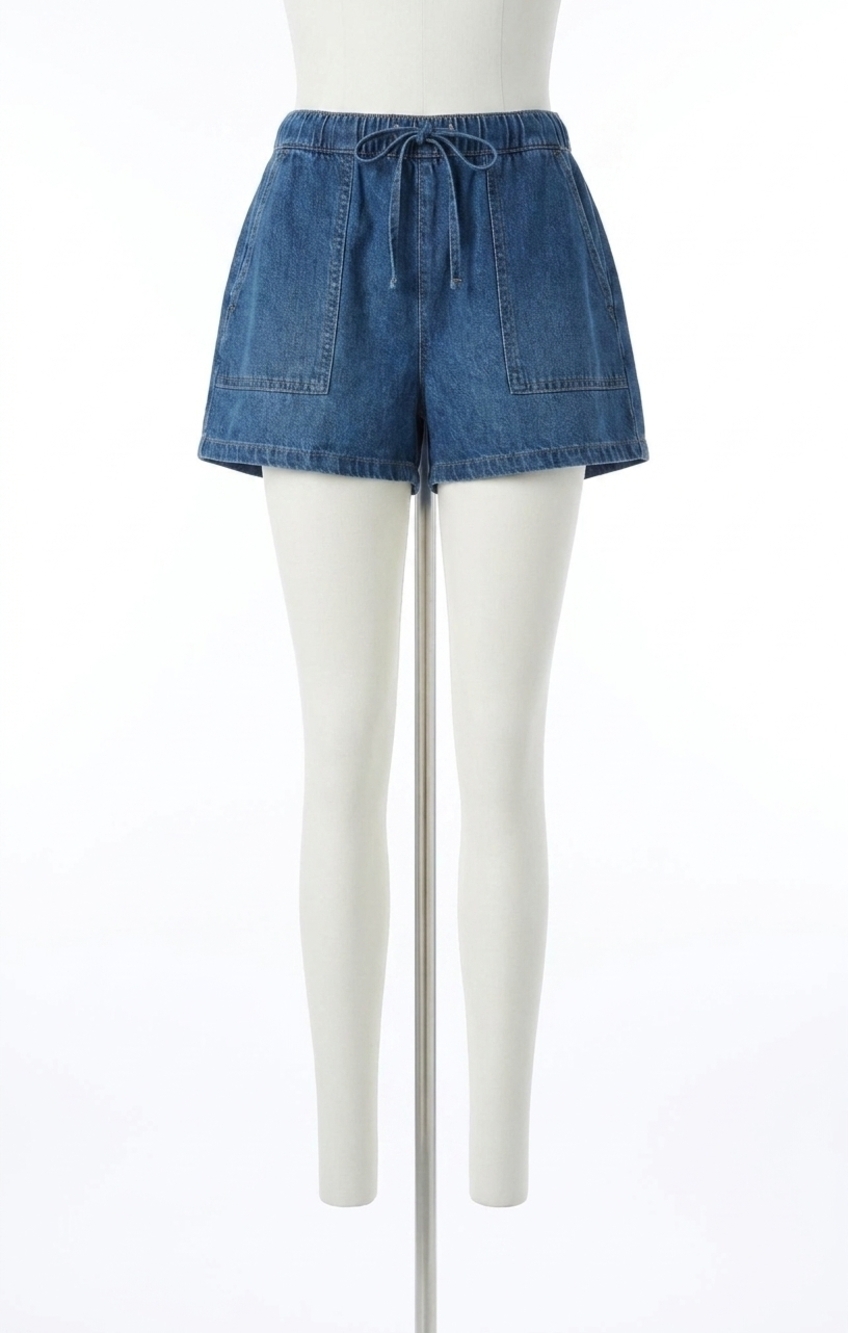 NEW Z SUPPLY daycation denim utility shorts in deep water